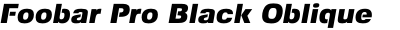 Foobar Pro Black Oblique